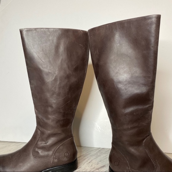 New! Born North Gray Leather Riding Boot 6M - Picture 9 of 14